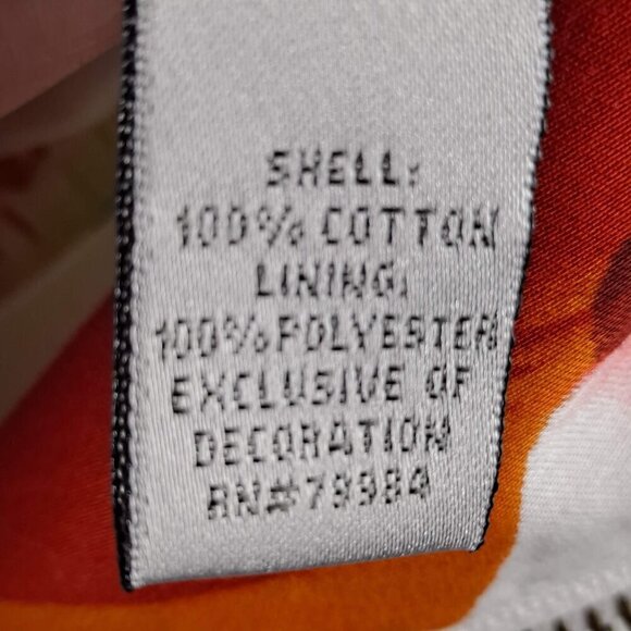 Chico's Size 1 (US S) Zip Front Jacket White Orange Green Clear Sequins Rd Neck - Picture 9 of 11